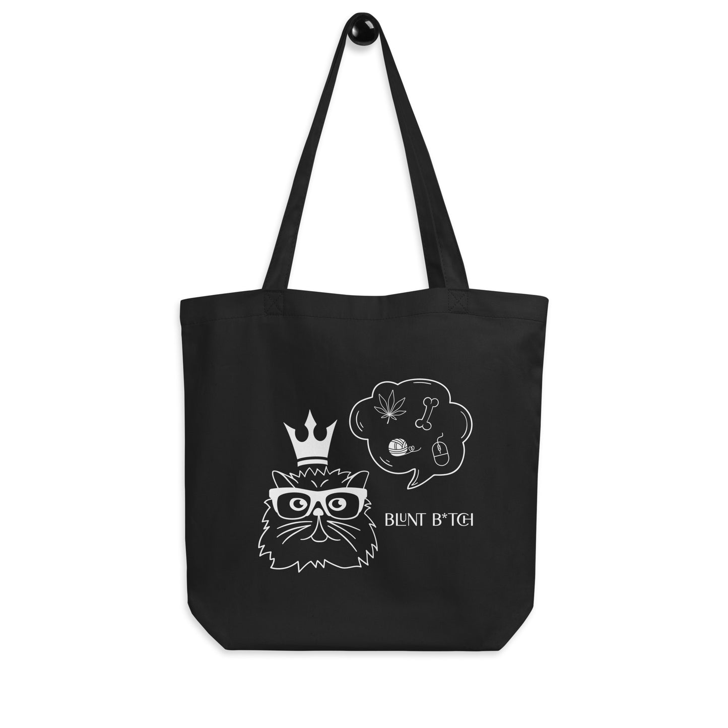 Eco Cute Cat Stoner 420 Tote Bag / Stoner Grocery Bag