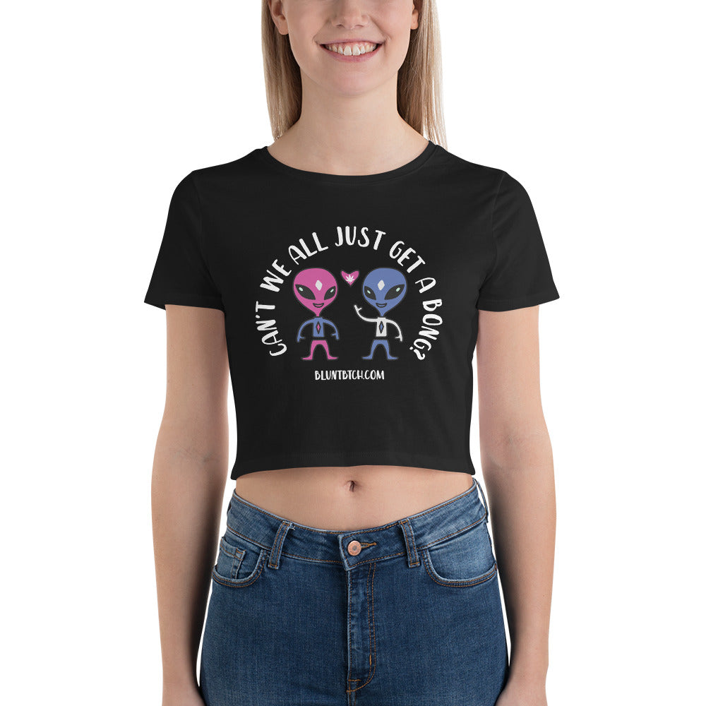 Can't we all just get a bong - 420 Mary Jane Crop Top