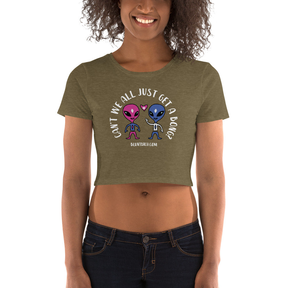 Can't we all just get a bong - 420 Mary Jane Crop Top